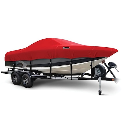 Eevelle Windstorm Boat Cover SKI BOAT Low Profile Windshield Inboard 17' 6in. L 86in. W Red WSSK1786-RED